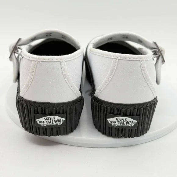 Vans Mary Jane Creeper Shoe Size 5.5 Womens Grunge White NEW - Picture 7 of 10